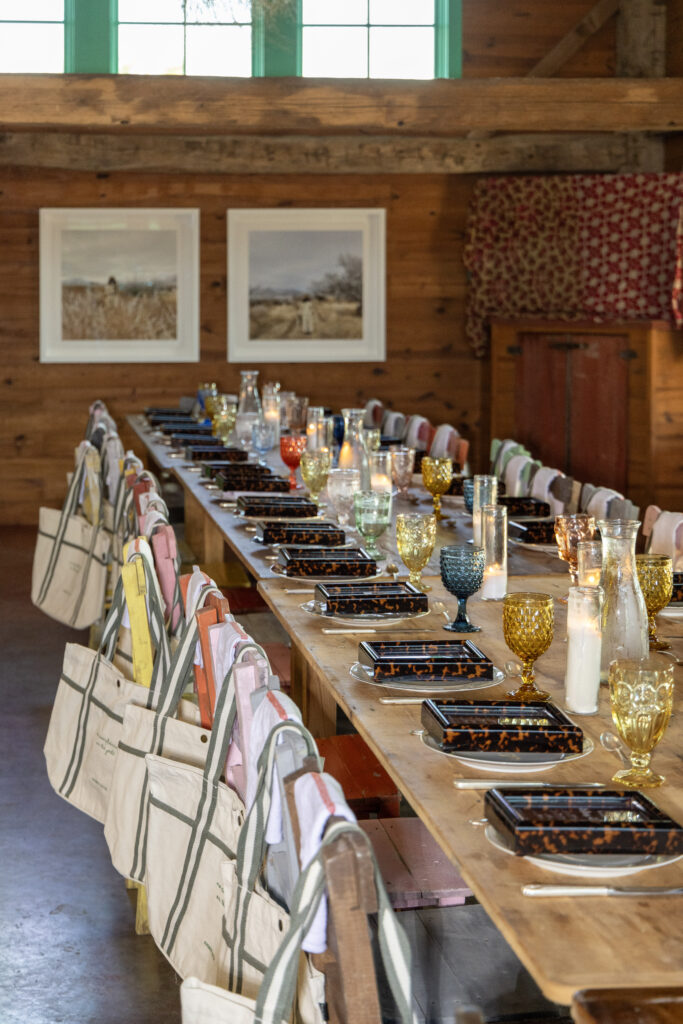 Framebridge framed the menus at each place setting. (Photo by Jordan Geibel)