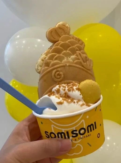 Enjoy the ah boong at SomiSomi — a Korean waffle cone with soft serve ice cream. (Photo courtesy of SomiSomi)