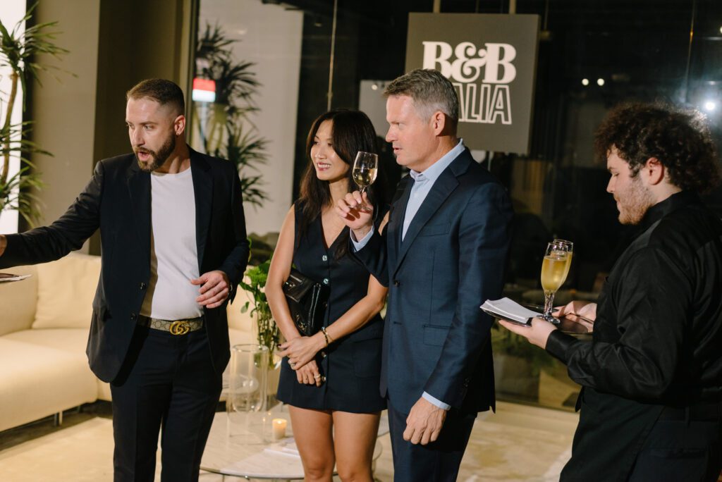 BeDesign sales director Daniel Crocker, Vi Vi Nguyen & Christopher Robertson at the BeDesign Chefs No. 2 event.