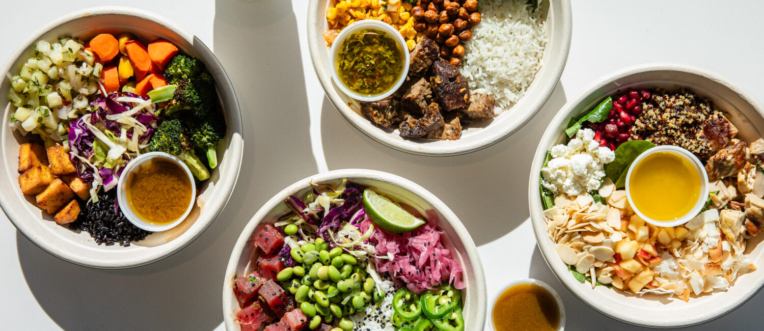An array of healthful bowls await at the new Honest Mary’s in River Oaks. (Photo by Becca Wright)