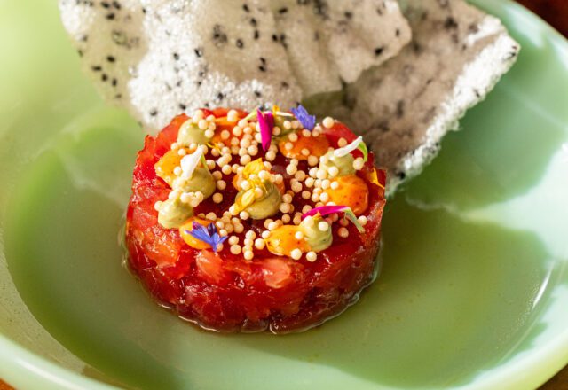 Always start with the tuna tartare at Delilah Dallas. (Photo by Kathy Tran)