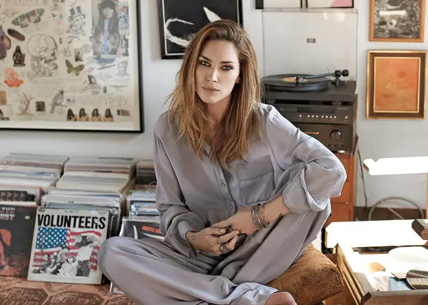 Model Erin Wasson at home in the East Village, New York City. 