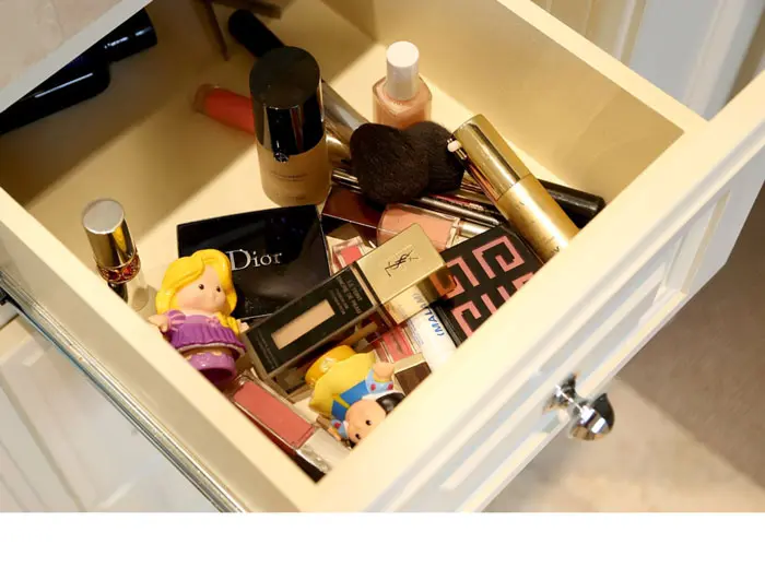 Brenda says she never knows what she will find in her makeup drawer.