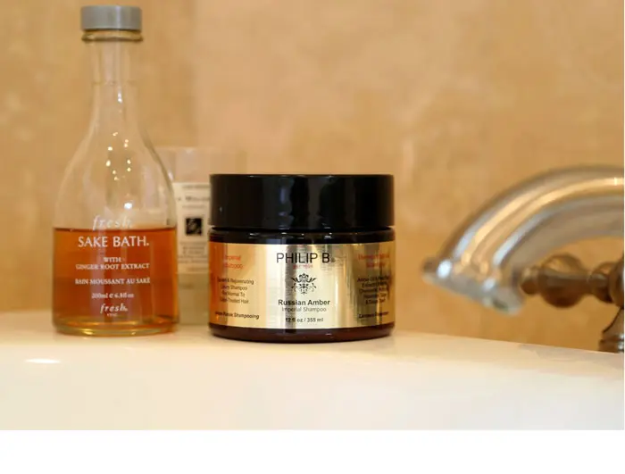 Brenda swears by a hot bath. Here- some of her favorite products.