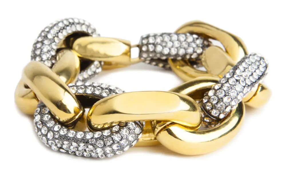 Pavé link crystal bracelet, $375