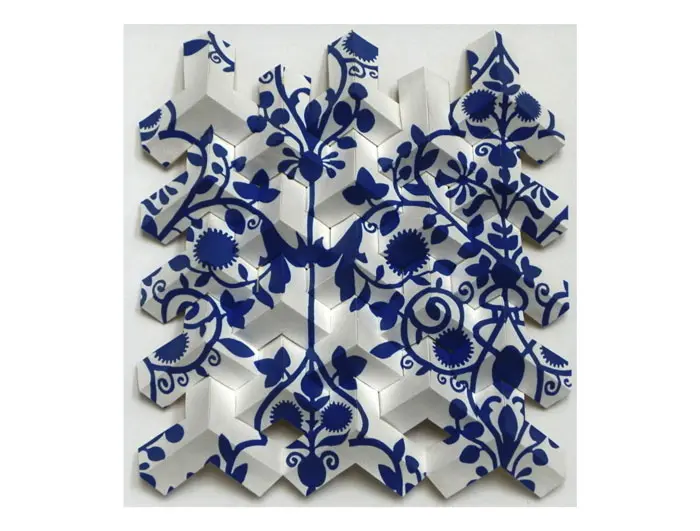 Rusty Scruby's Delft-inspired "Capezzoli di Venere (Nipples of Venus)," 2014, at Cris Worley Fine Arts