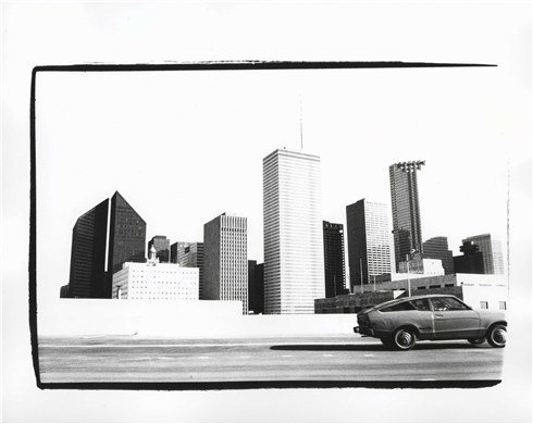Andy Warhol Houston Skyline gelatin silver print. Circa 1979.