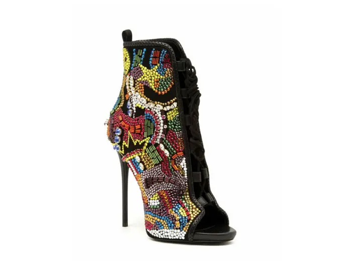 Jewel high heel bootie