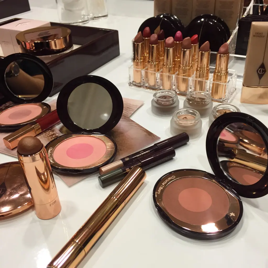 A glimpse into some of the colorful collection during our sit down with Tilbury.