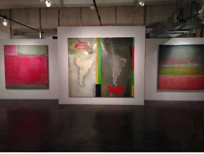 Another museum-worthy booth, Hales Gallery from London presented Frank Bowling's  breakthrough '60s and '70s-era "Map Paintings" (also concurrently on view at the DMA). 