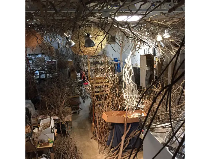 An impromptu visit to Dallas artist Sherry Owens' studio adjoining the Design District yielded an enchanting encounter. Talk about Twig City — and a terrific bonus experience!  