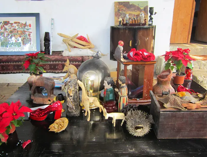 Artist Guillermo Olguín's studio in Oaxaca 