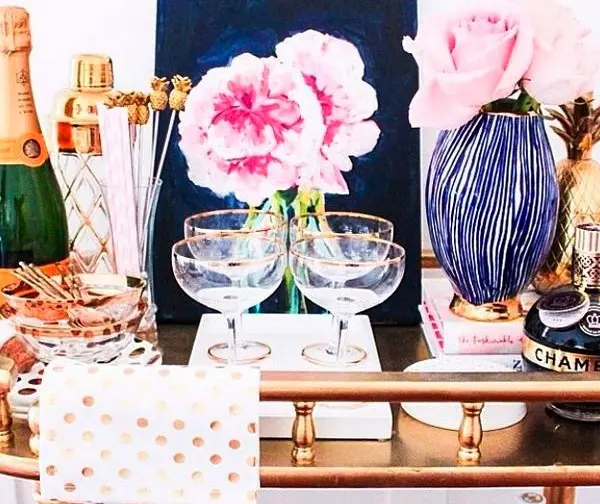 Lessons From Pinterest:* How to Style Your Bar Cart