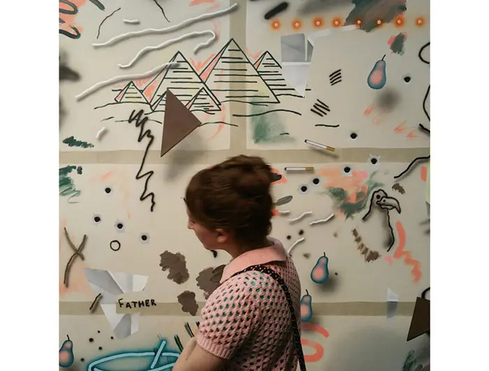 Must-see at NADA: Barrera investigates Josh Reames at Johannes Vogt Gallery. Photo Jon Hopson. 