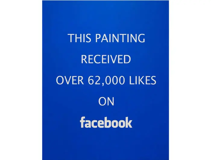 The painting "Facebook Likes," 2015, will soon be appearing on social media. 