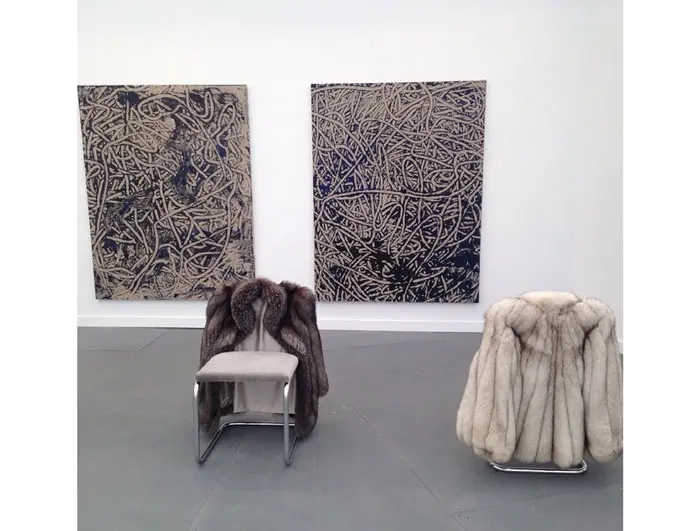 Ida Ekblad (paintings) and Nicole Wermers (sculpture) at London dealer Herald St also stood out for us at Frieze. Photo via artcrawl.tv. 