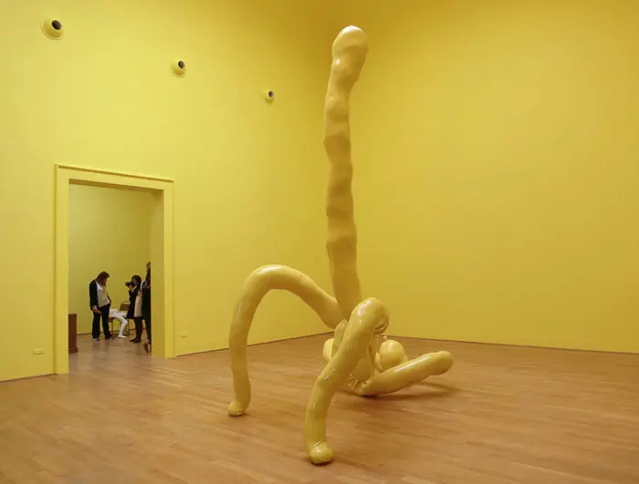 British Pavilion, Giardini: Sarah Lucas' “I Scream Daddio.” 
One of Great Britain's most recognized contemporary artists, Lucas uses irreverent humor and everyday objects to draw allusions to sex, death and the notion of “Englishness.” 