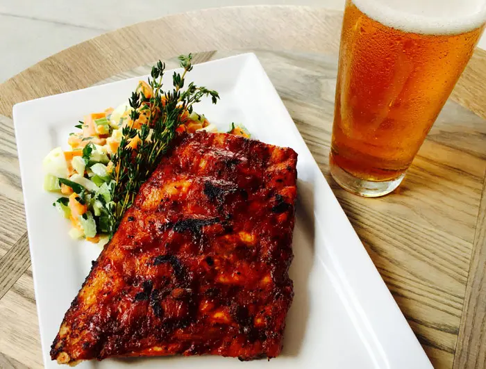 BBQ Pork Ribs with MKT Potato Salad at MKT Bar in Phoenicia Specialty Foods. 