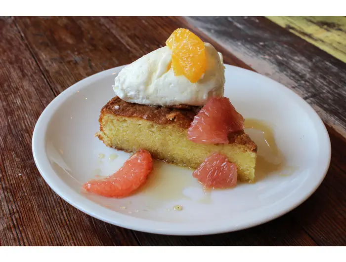 Polenta cake with grapefruit from Coltivare Pizza & Garden
