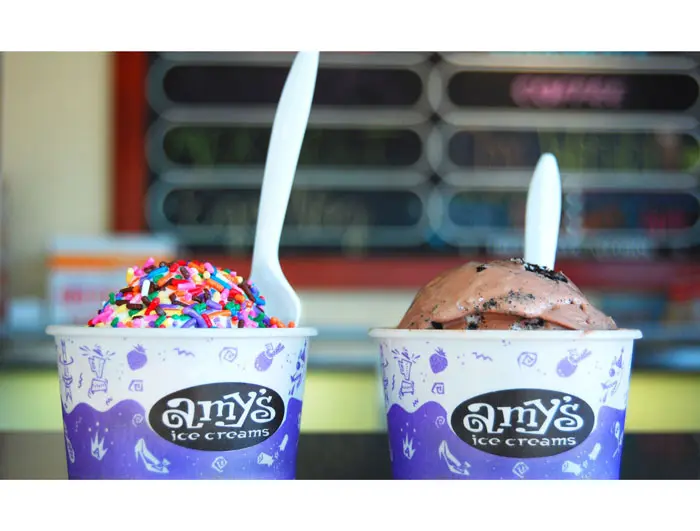 Assorted ice cream flavors at Amy's Ice Cream. Photo courtesy Amy's Ice Cream Facebook page. 