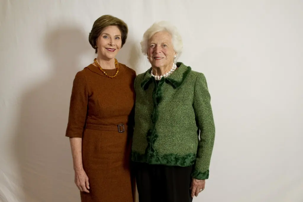 Laura Bush and Barbara Bush
