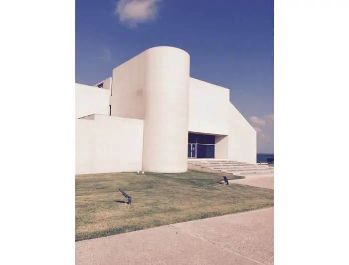 Philip Johnson described his museum design as that of a "marshmallow carved." The grand opening, in October 1972, was attended by art-world dignitaries, including  Dominique de Menil and Time art critic Robert Hughes. Exhibition headliners Andy Warhol and Jasper Johns attended the festivities; Frank Stella, the third featured artist, could not be there.