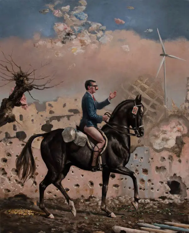 Scott Greene's surreal "How You Like Me Now?," 2015, at Catharine Clark Gallery, a returning exhibitor from San Francisco. 