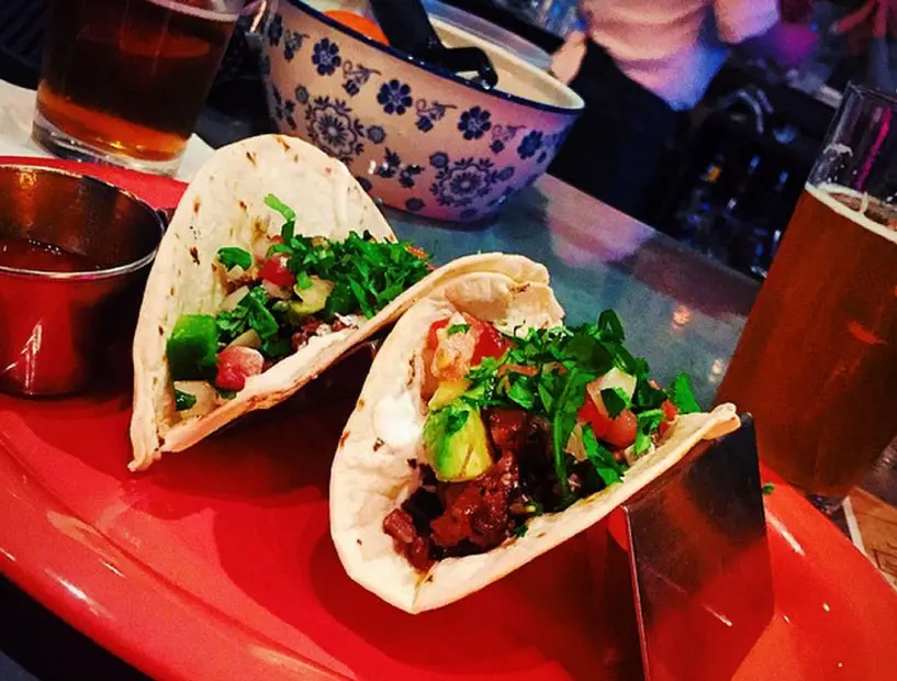 Bovine & Barley's brisket tacos provide a hearty taco fix. 