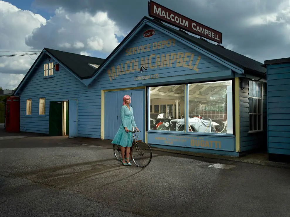Julia Fullerton-Batten's "Testament — The Lonely Road," 2013, presents a cinematic moment. The London-based photographer will be featured in the booth of Randall Scott Projects from Baltimore. 