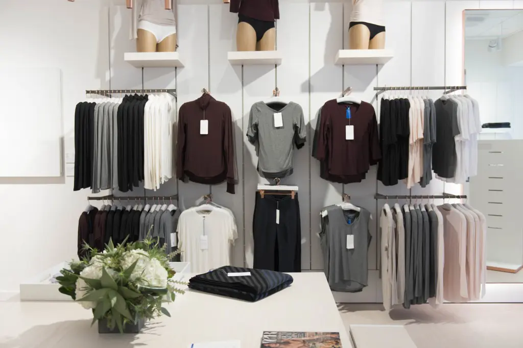Kit and Ace women's merchandise. 