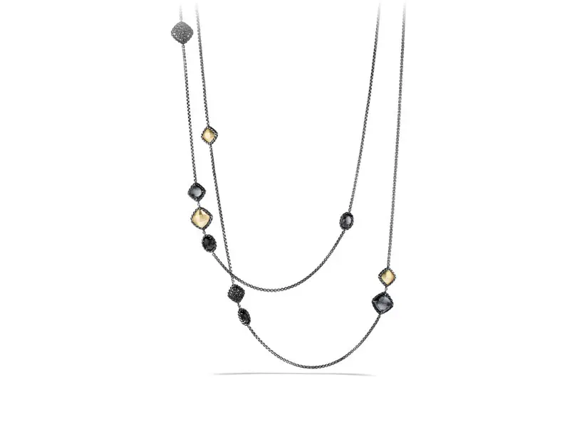 David Yurman's Chatelaine necklace with diamonds and 18K gold
