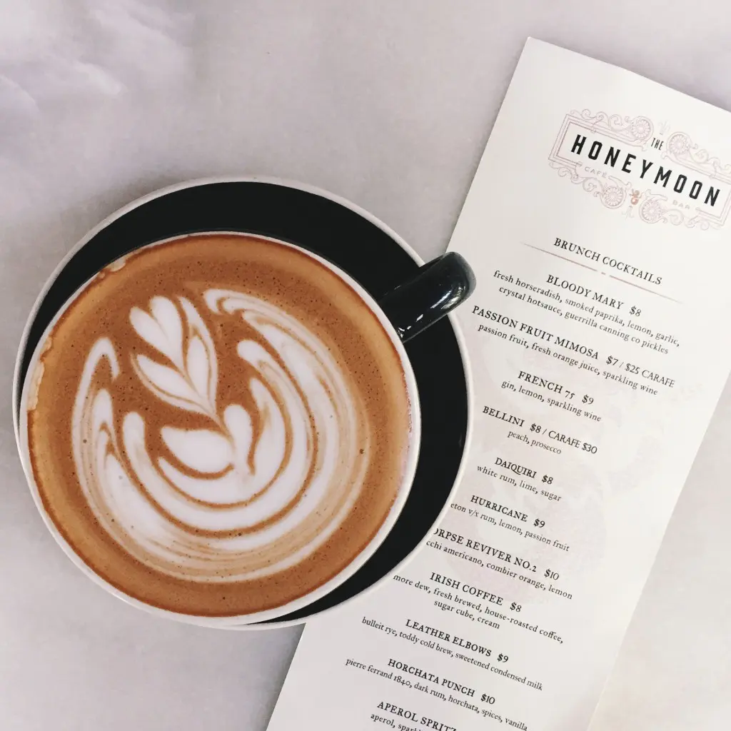 Located downtown, Honeymoon Cafe & Bar roasts on-site. (Photo by Faith Nguyen)