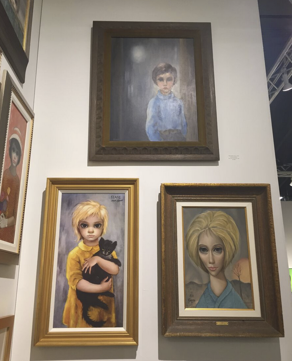 Big eyes were everywhere in the Margaret Keane booth. (Photo by Nancy Gutierrez.)