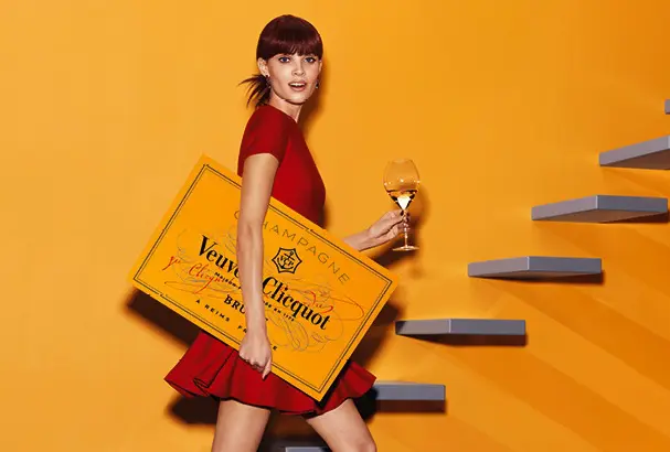 Widowed French Tycoon’s Champagne Legacy Celebrated in Compelling New Ad Campaign