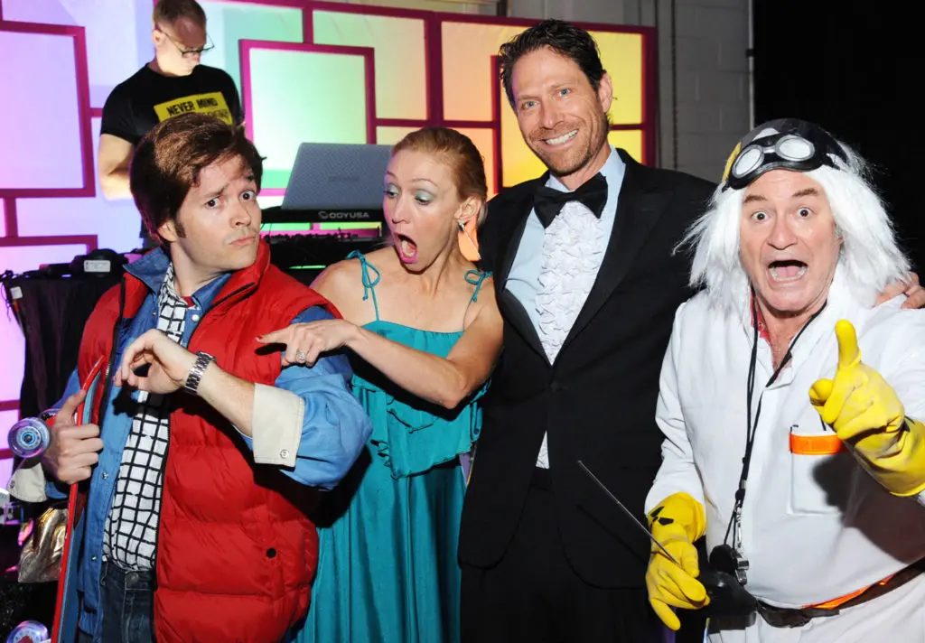 Marty McFly and Doc Brown Party Down for the Children’s Musuem at ’80s-themed Gala