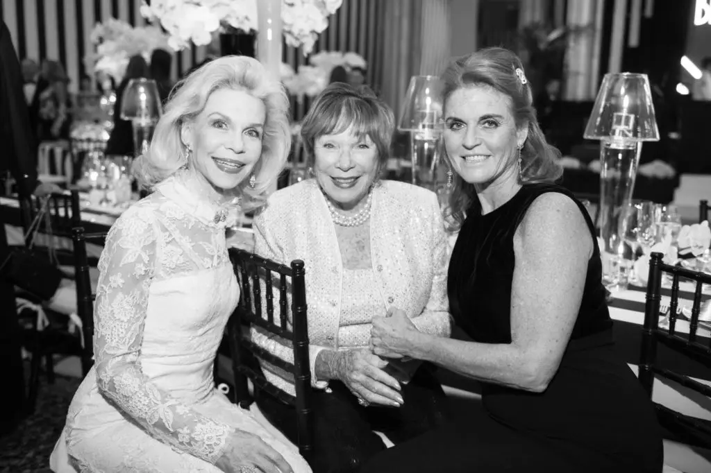 Lynn Wyatt, Shirley MacLaine, Sarah Ferguson Duchess of York at the Museum of Fine Arts, Houston Grand Gala Ball in 2015