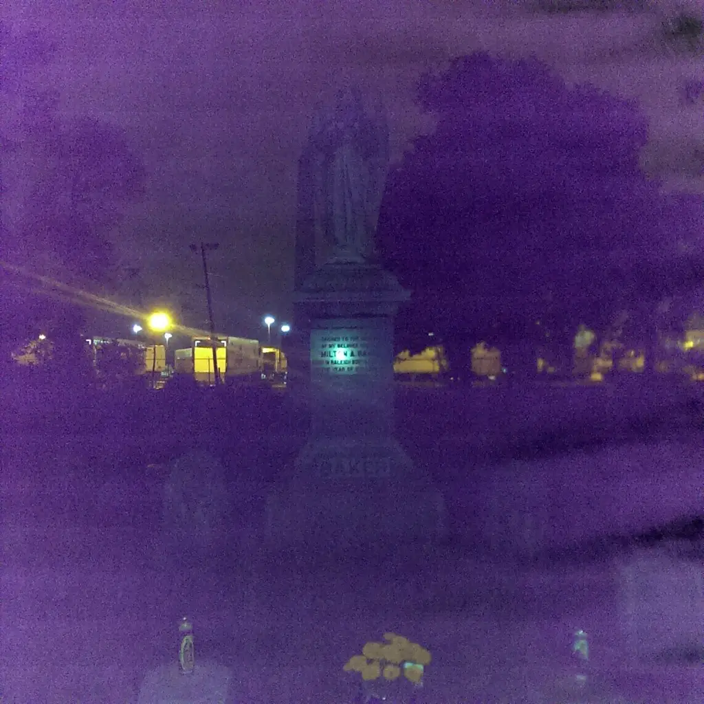 The Baker plot at night. The lights visible are not orbs, but are from the nearby Grocers Supply. (Photo by Matthew Ramirez)