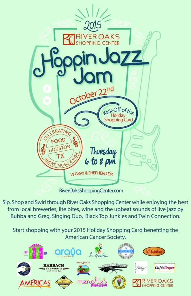 River Oaks Shopping On a Discount? Holiday Shopping Card to Roar In With a Jazz Jam