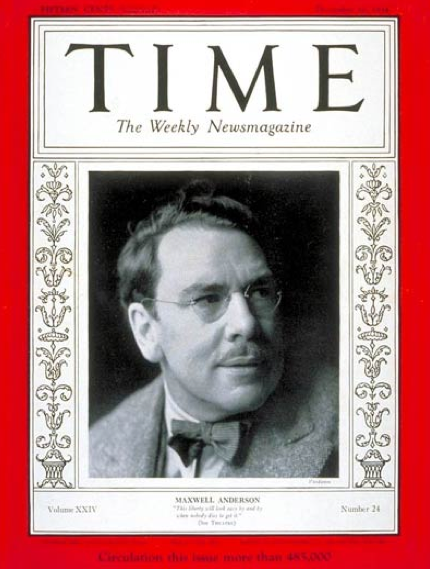 Maxwell L. Anderson descends from pedigreed cultural lineage; his namesake, grandfather Maxwell Anderson, was a Pulitzer Prize-winning American playwright. One of his works was later adapted to make “Meet Joe Black.” The elder Anderson graced the cover of “Time" magazine in 1934.