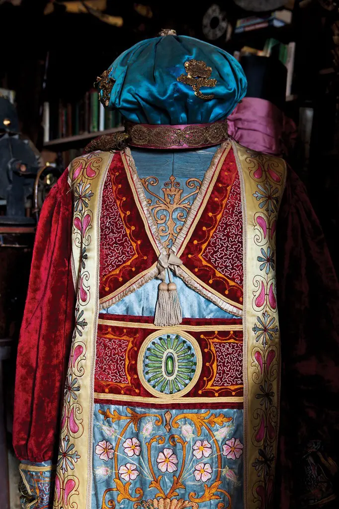 Odd Fellows’ high-priest costume, circa 1890.