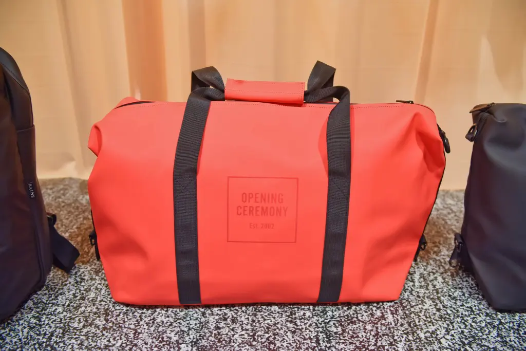 Opening Ceremony duffle bag. 
