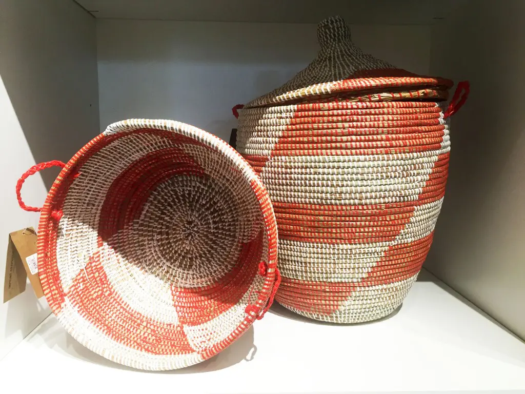 Handwoven baskets from one of West Elm's many artisan partnerships. 