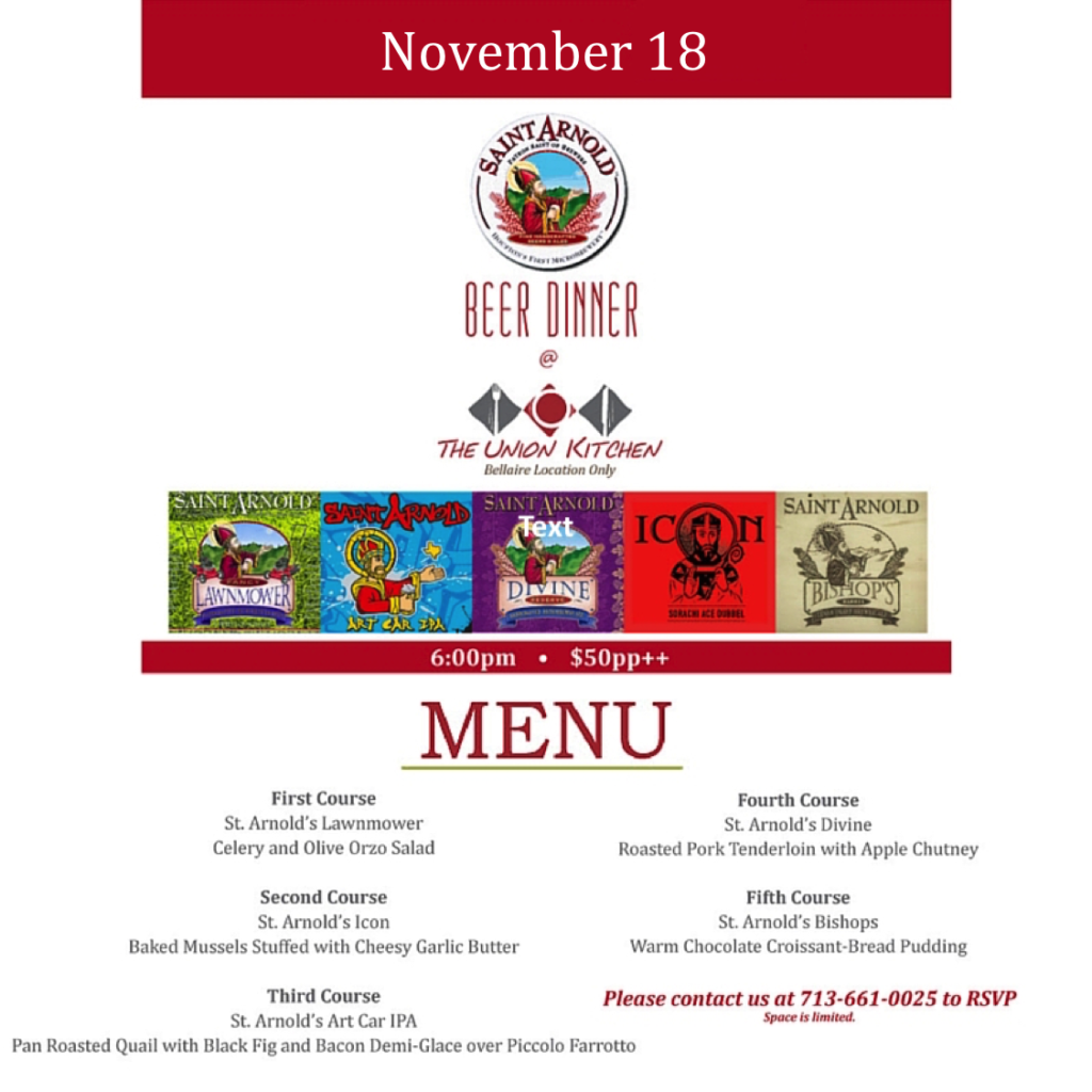 The Ultimate Beer Dinner: Top Houston Brewery’s Pairing Meals Prove to be Coveted Tickets
