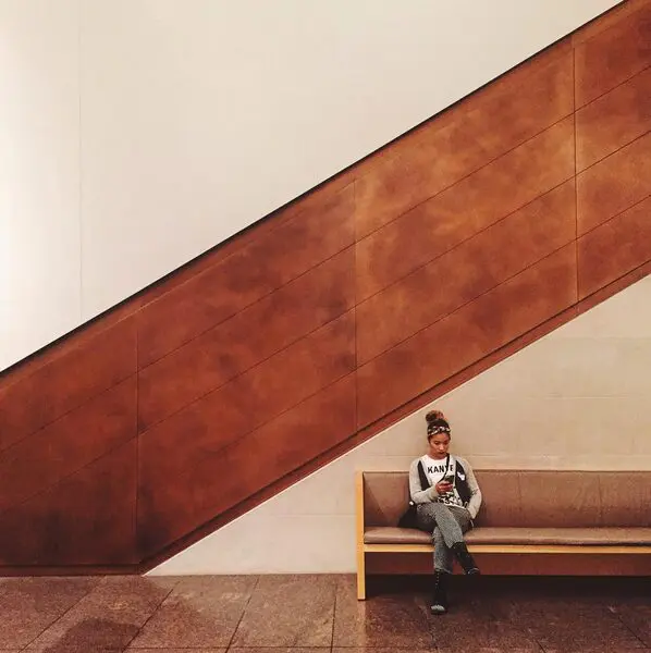 Empty escalators at the MFAH  create a tranquil scene. (Photo by @DevadaHines)