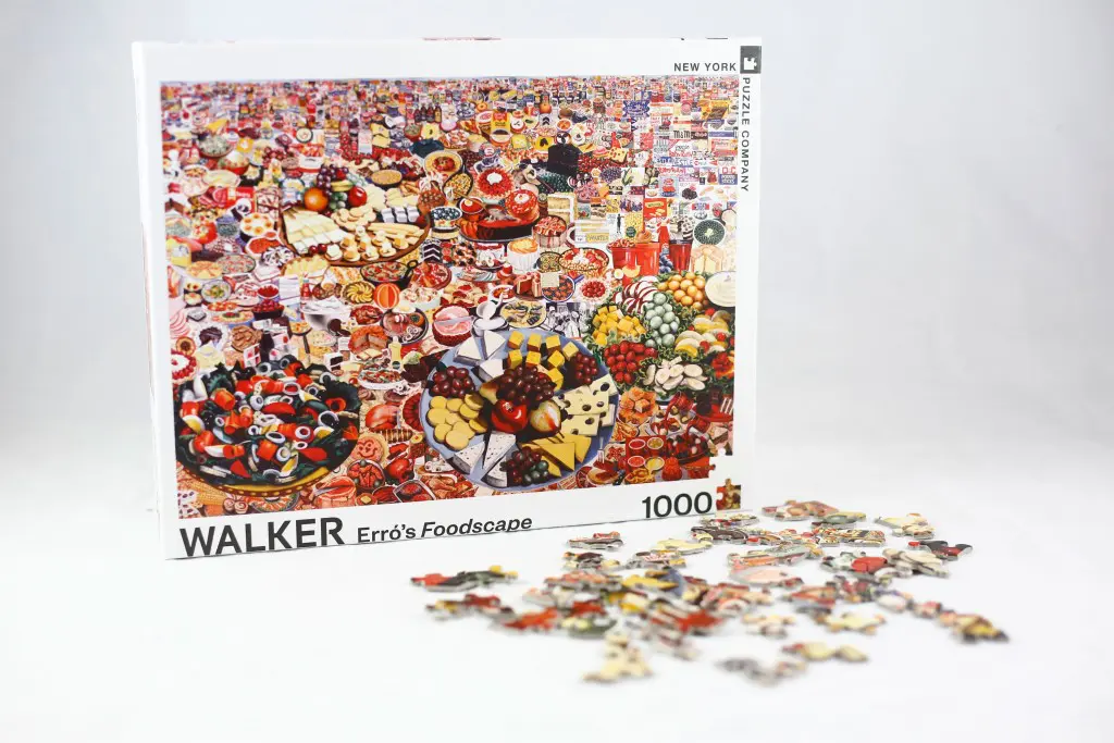 Erró’s Foodscape painting as a puzzle