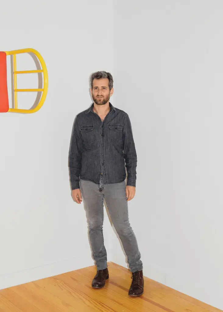 Yoshua Okón at the Station Museum, where his work is now on display. (Photo by Max Burkhalter)