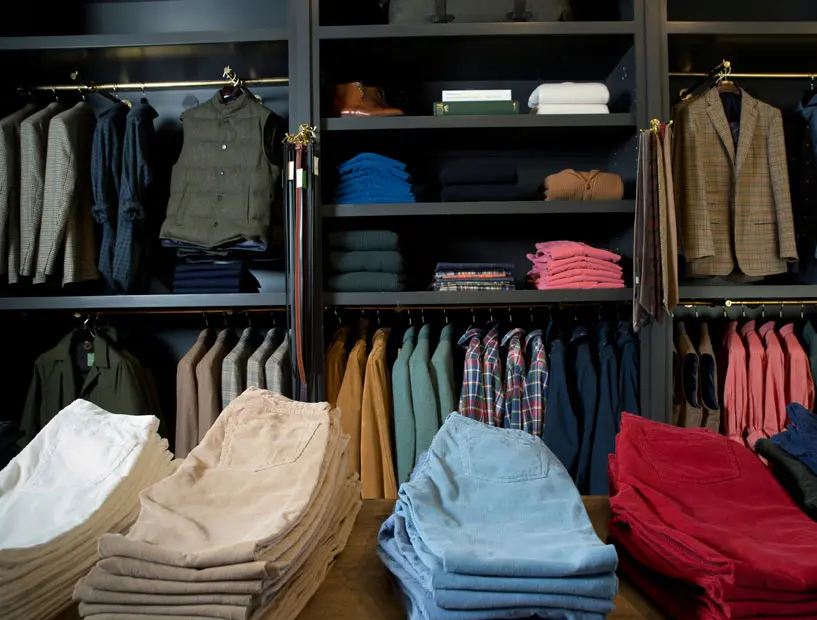 The Sid Mashburn corduroy trouser. "Sid thinks of them as the outdoor man's jean. It's a versatile pant. You can wear it really casual or more refined," says manager Libbye Morrell. 