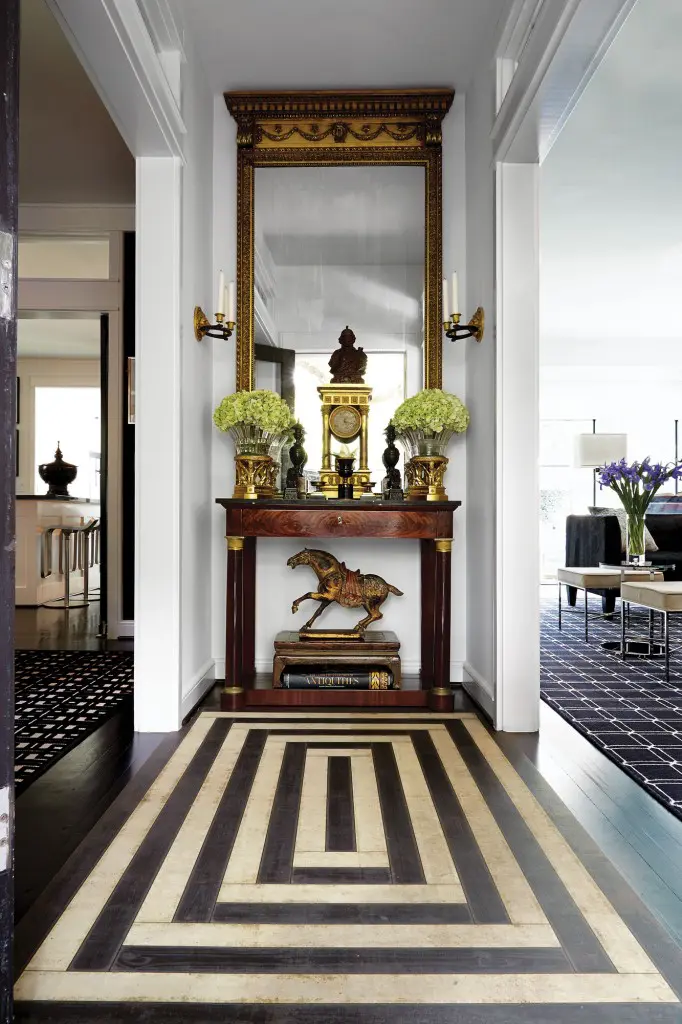 Fred Smith's entryway in his Houston home, from PaperCity September 2015
