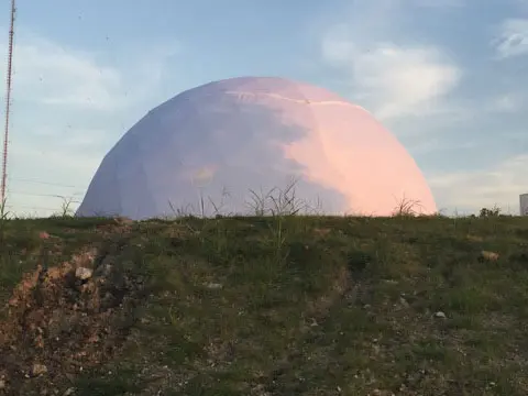"The Whale" took play within a strange contraption designed by Houston artist Troy Stanley.