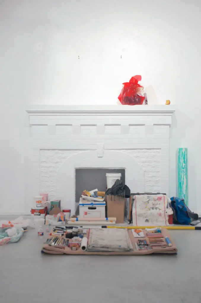 A drawing work in process: behind the scenes at Koelsch Gallery during one of Tucker’s all-nighters.